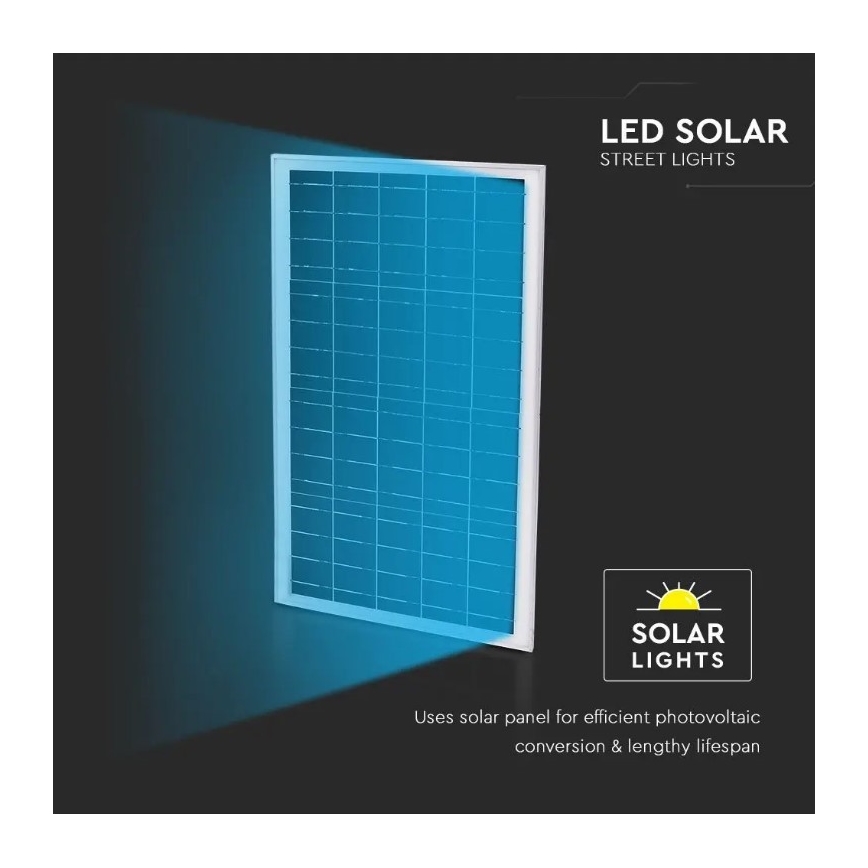 LED Dimbaar zonne- straat lamp LED/50W/6,4V 4000K IP65 50000 mAh + afstandsbediening