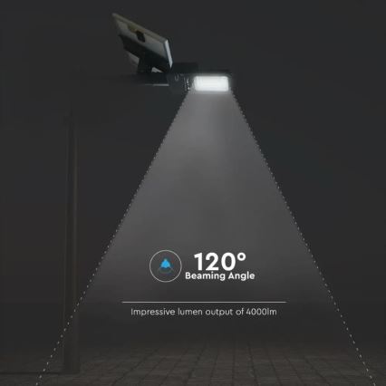 LED Dimbaar zonne- straat lamp LED/50W/6,4V 4000K IP65 50000 mAh + afstandsbediening