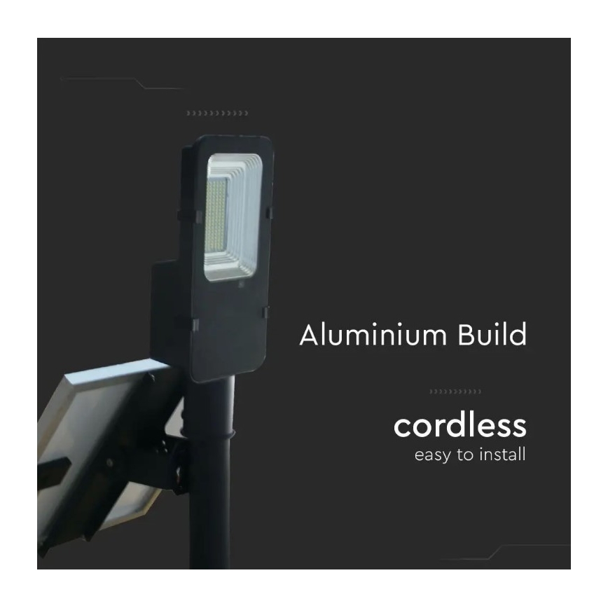 LED Dimbaar zonne- straat lamp LED/50W/6,4V 6000K IP65 50000 mAh + afstandsbediening