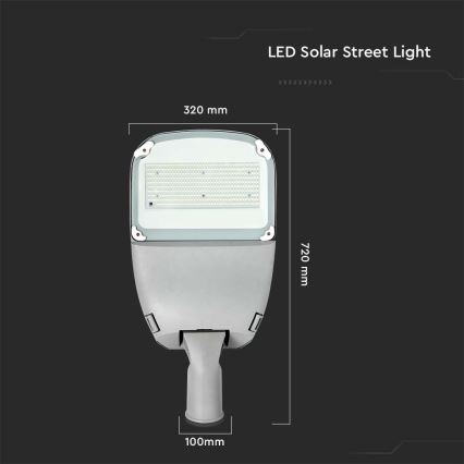 LED Dimbaar zonne- straat lamp SAMSUNG CHIP LED/50W/6,4V 6000K IP65 + afstandsbediening