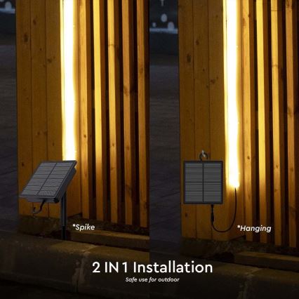 LED Dimbaar zonne- strip LED/1,2W/3,7V 4000K IP67 5m + afstandsbediening