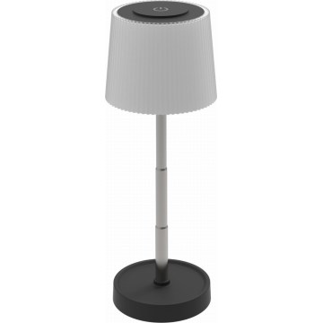 LED-dimbare aanraakgevoelige oplaadbare buitentafellamp LED/2W/5V IP44 1200 mAh grijs