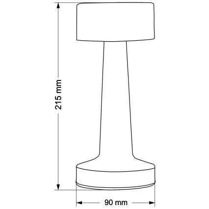 Dimbare tafellamp met aanraakbediening SIMPLY LED/5V 2700/4000/6500K 800 mAh goudkleurig