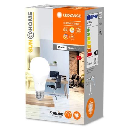 LED Dimbare antibacteriële lamp A40 E27/9W/230V Wi-Fi - Ledvance