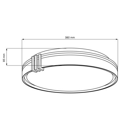 LED Dimbare badkamer plafondverlichting ARLETTA LED/48W/230V diameter 38 cm 3000-6000K IP44 + afstandsbediening