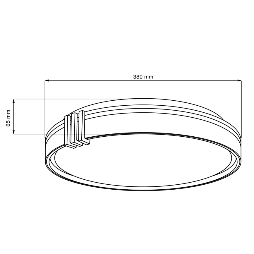 LED Dimbare badkamer plafondverlichting ARLETTA LED/48W/230V diameter 38 cm 3000-6000K IP44 + afstandsbediening