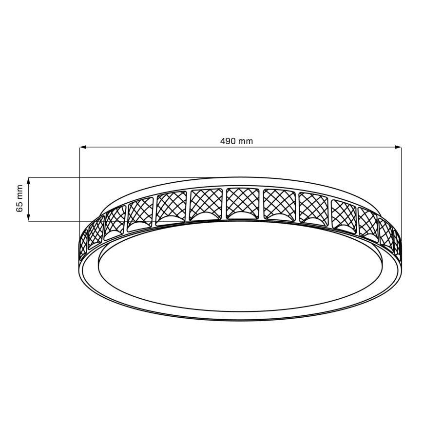 LED Dimbare badkamer plafondverlichting NINA LED/72W/230V diameter 49 cm 3000-6000K IP44 + afstandsbediening