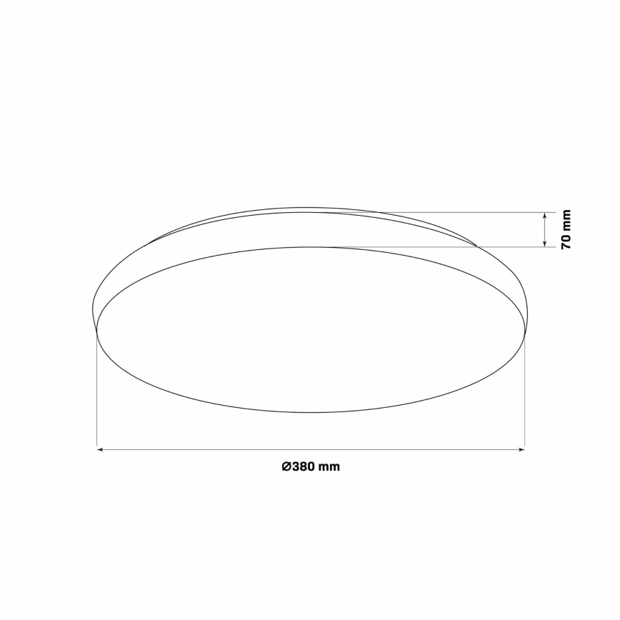 LED Dimbare badkamerverlichting PIRIUS LED/48W/230V diameter 38 cm 3000-6000K IP44 + afstandsbediening