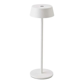 LED Dimbare Buiten Touch Oplaadbare Tafellamp LED/2W/5V 4400 mAh IP54 wit