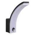 LED Dimbare buiten wandlamp met bewegingssensor en schemersensor LED/12/15/20W/230V IP65 zwart