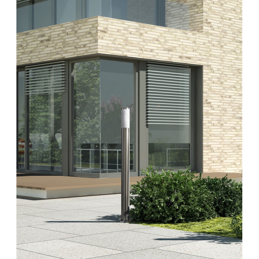 LED dimbare buitenlamp LIVIA 1xE27/6W/230-6500K Wi-Fi 100 cm IP44 zilver