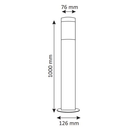 LED dimbare buitenlamp LIVIA 1xE27/6W/230-6500K Wi-Fi 100 cm IP44 zilver