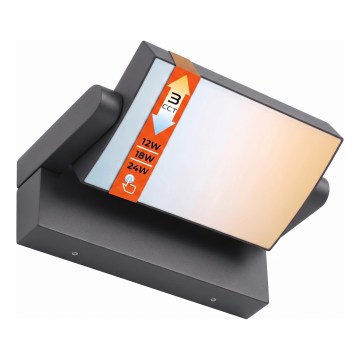 LED dimbare buitenwandlamp LED/12/18/24W/230V 3000/4000/6500K IP54 zwart