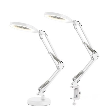 LED-dimbare bureaulamp met loep 2-in-1 AURIQ LOUPE LED/10W/5V 3000/4000/6500K wit