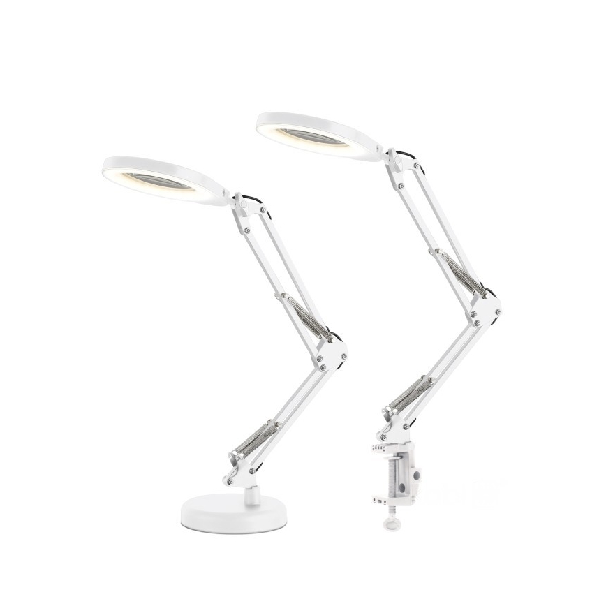 LED-dimbare bureaulamp met loep 2-in-1 AURIQ LOUPE LED/10W/5V 3000/4000/6500K wit