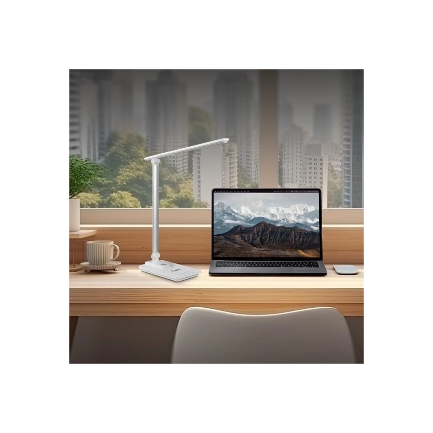 LED Dimbare bureaulamp met USB LED/9W/230V 3000K/4000K/5500K wit