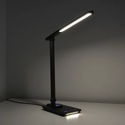 LED dimbare bureaulamp met USB LED/9W/230V 3000K/4000K/5500K zwart