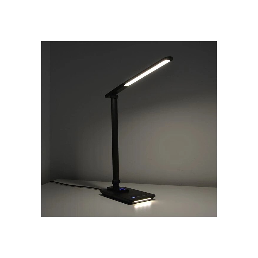 LED dimbare bureaulamp met USB LED/9W/230V 3000K/4000K/5500K zwart