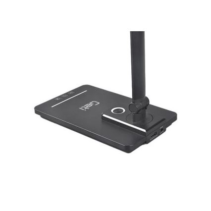 LED dimbare bureaulamp met USB LED/9W/230V 3000K/4000K/5500K zwart