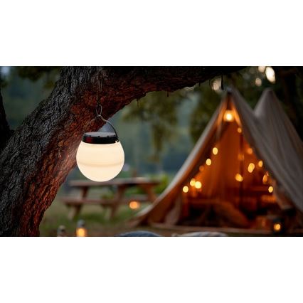 LED-dimbare, draagbare, zonne-oplaadbare lamp LUMINA ORB LED/5V 800 mAh
