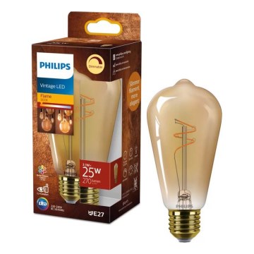 LED-dimbare gloeilamp VINTAGE Philips ST64 E27/3,1W/230V 1800K