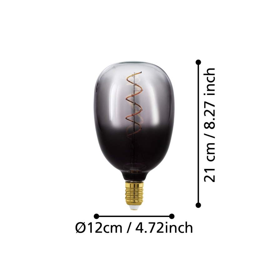 LED-dimbare gloeilamp VINTAGE T120 E27/4W/230V 1800K rookglas - Eglo 110227
