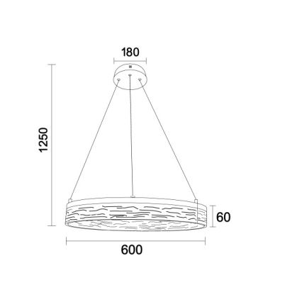 Dimbare LED-hanglamp aan kabel ALIANZ LED/45W/230V 3000-6000K Ø 60 cm + afstandsbediening