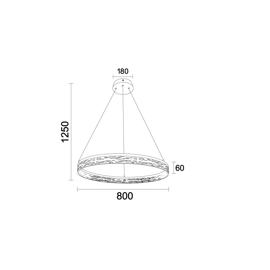LED-dimbare hanglamp aan kabel ALIANZ LED/60W/230V 3000-6000K Ø 80 cm + afstandsbediening