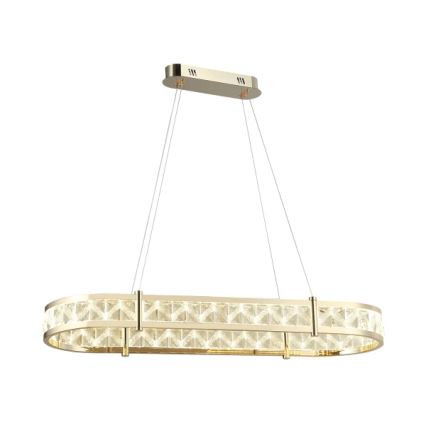 LED dimbare kristallen kroonluchter met ophangkabel ENRIQUE LED/50W//230V 3000-6000K + afstandsbediening