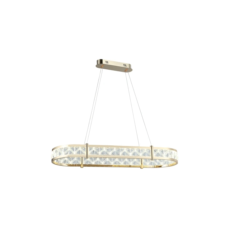 LED dimbare kristallen kroonluchter met ophangkabel ENRIQUE LED/50W//230V 3000-6000K + afstandsbediening