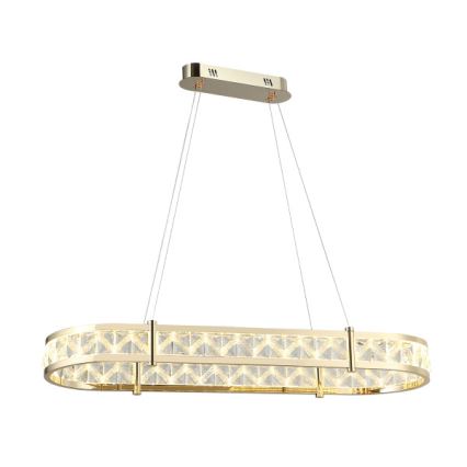 LED dimbare kristallen kroonluchter met ophangkabel ENRIQUE LED/50W//230V 3000-6000K + afstandsbediening