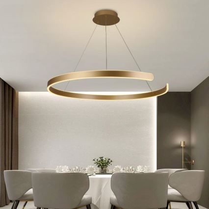 LED dimbare hanglamp aan kabel LED/100W/230V 3000-6500K Ø 80 cm + afstandsbediening