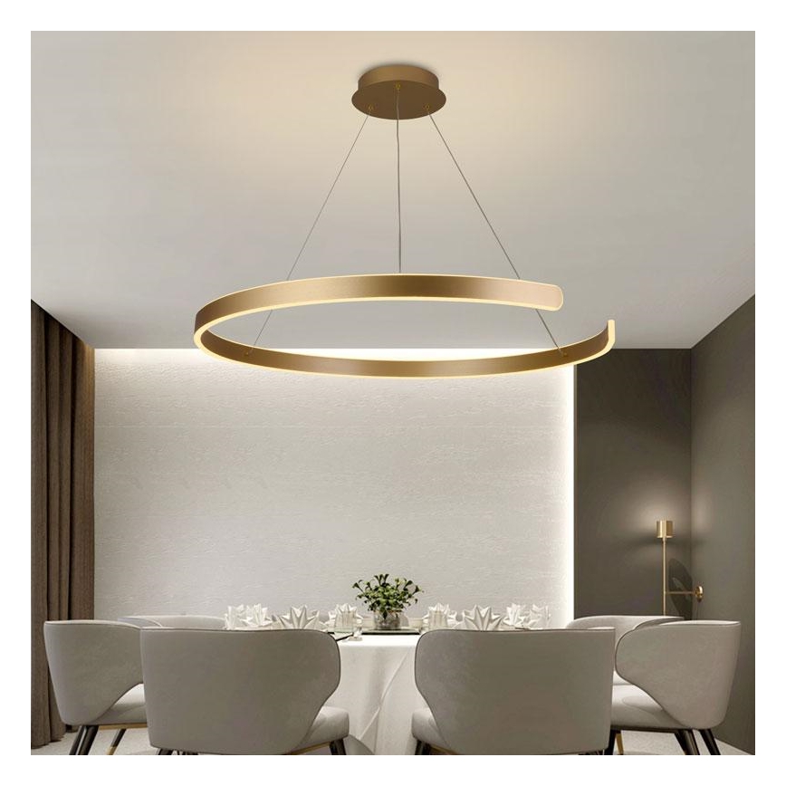 LED dimbare hanglamp aan kabel LED/100W/230V 3000-6500K Ø 80 cm + afstandsbediening