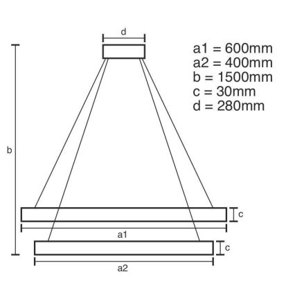 LED dimbare kristallen hanglamp aan kabel LED/115W/230V 3000-6500K zilver + afstandsbediening