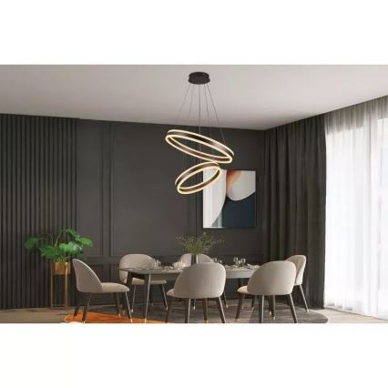 LED Dimbare hanglamp aan kabel LED/135W/230V 3000-6500K Ø 60 cm + afstandsbediening