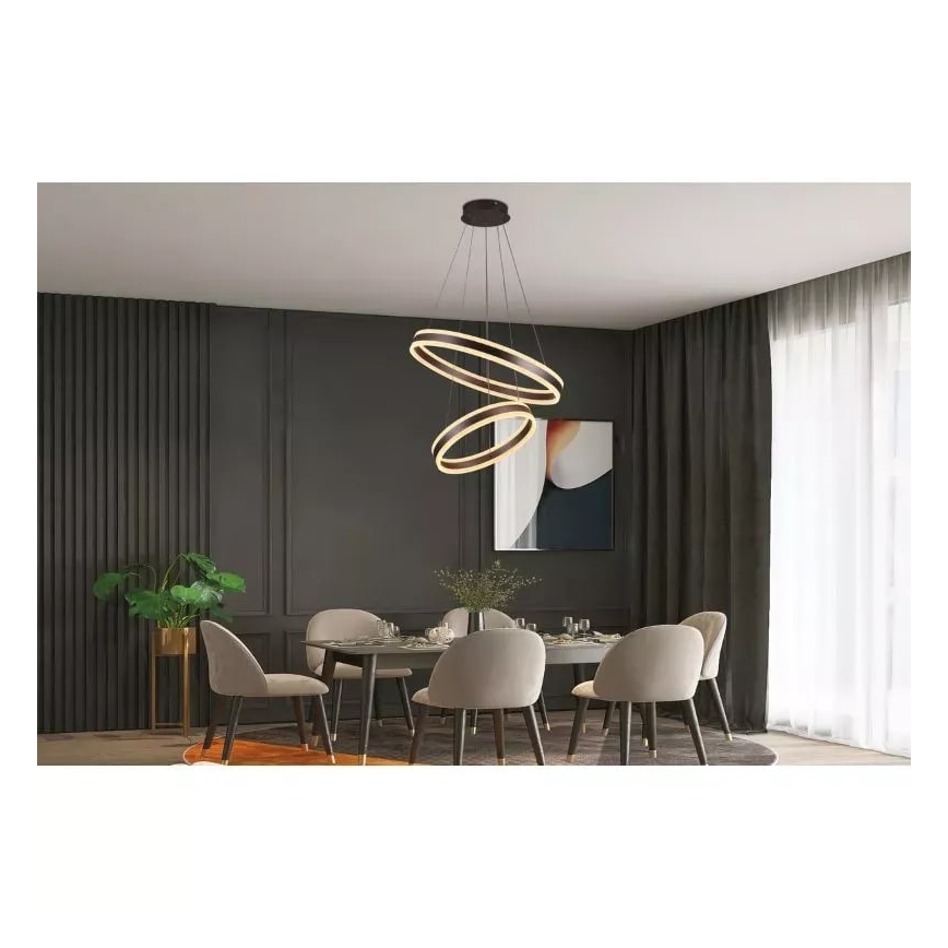 LED Dimbare hanglamp aan kabel LED/135W/230V 3000-6500K Ø 60 cm + afstandsbediening