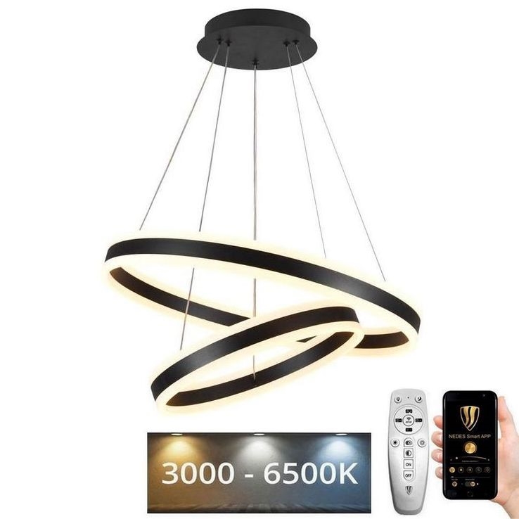 LED Dimbare hanglamp aan kabel LED/135W/230V 3000-6500K Ø 60 cm + afstandsbediening