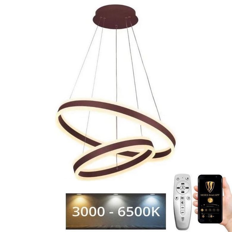 LED Dimbare hanglamp aan kabel LED/135W/230V 3000-6500K Ø 60 cm + afstandsbediening