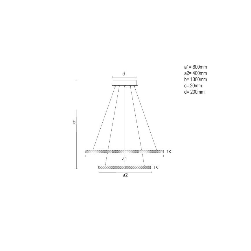LED dimbare hanglamp aan kabel LED/150W/230V 3000-6500K + afstandsbediening