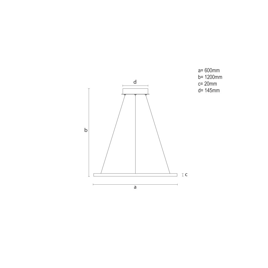 Dimbare LED-hanglamp aan kabel LED/32W/230V 3000-6500K Ø 60 cm + afstandsbediening