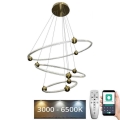 LED Dimbare hanglamp aan kabel LED/45W/230V 3000-6500K Ø 80 cm + afstandsbediening