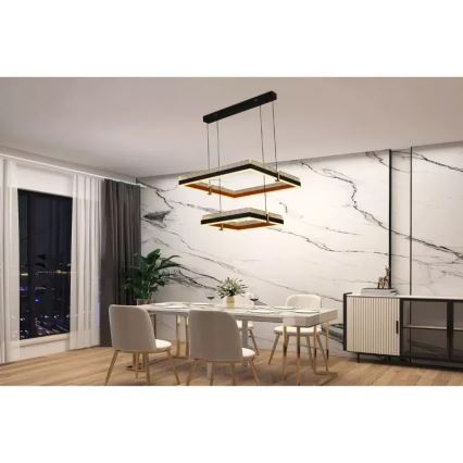 LED Dimbare hanglamp aan kabel LED/50W/230V 3000-6500K + afstandsbediening