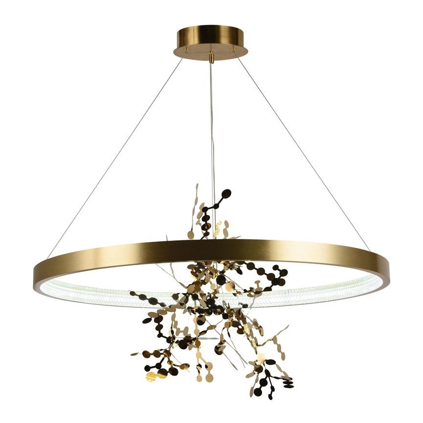 LED Dimbare hanglamp aan kabel LED/55W/230V 3000-6500K goud + afstandsbediening