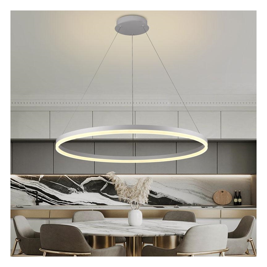 LED dimbare hanglamp aan kabel LED/55W/230V 3000-6500K Ø 80 cm + afstandsbediening