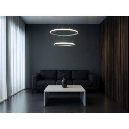 Dimbare LED-hanglamp aan kabel LED/55W/230V 3000-6500K Ø 60 cm + met afstandsbediening