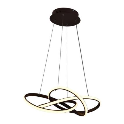 LED Dimbare hanglamp aan kabel LED/65W/230V 3000-6500K Ø 48 cm bruin + afstandsbediening