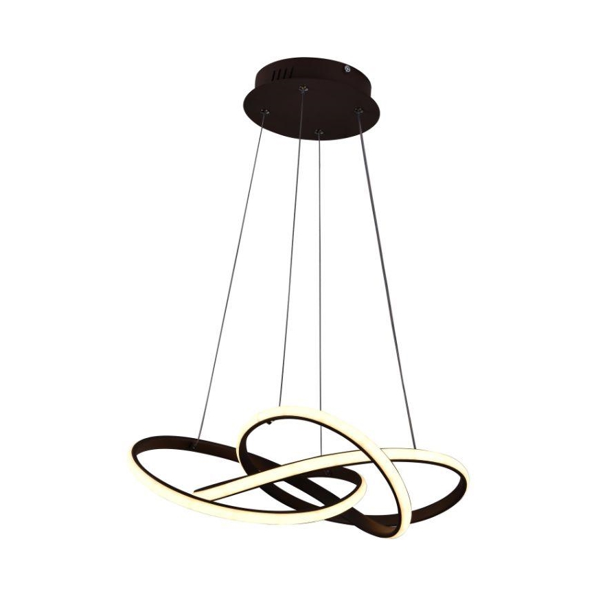 LED Dimbare hanglamp aan kabel LED/65W/230V 3000-6500K Ø 48 cm bruin + afstandsbediening