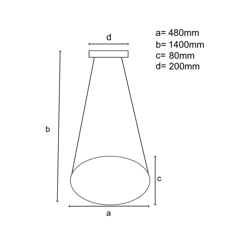LED Dimbare hanglamp aan kabel LED/65W/230V 3000-6500K Ø 48 cm bruin + afstandsbediening