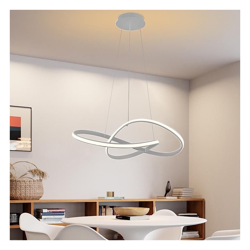 LED Dimbare hanglamp aan kabel LED/70W/230V 3000-6500K Ø 55 cm + afstandsbediening