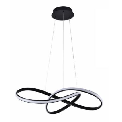 LED Dimbare hanglamp aan kabel LED/70W/230V 3000-6500K Ø 60 cm zwart + afstandsbediening